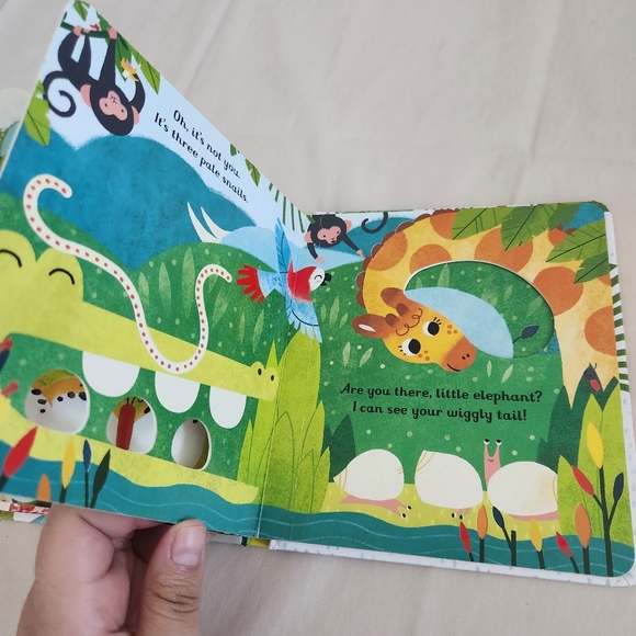 Usborne Little Peek-through Book | Are You There Little Elephant? - Picture 3 of 7